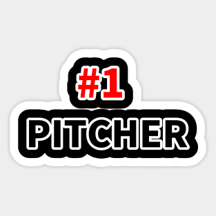 Number one pitcher Sticker